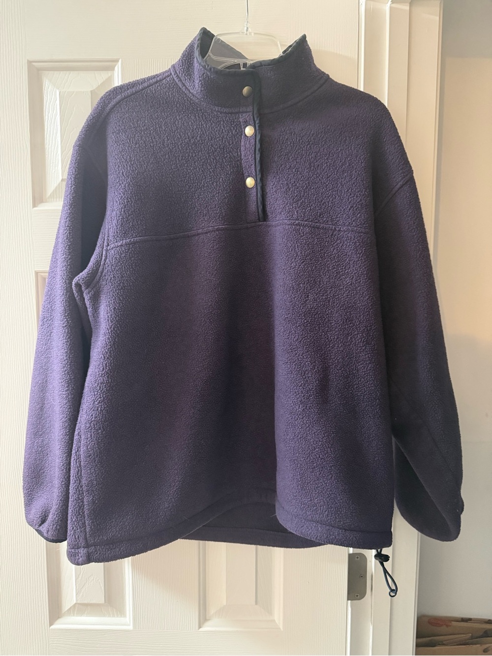 Vintage 90s Woolrich Polartec Fleece Snap Pullover Womens L Purple Granola Gorp